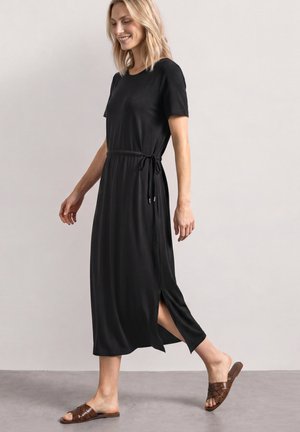 Street One, MIDIKLEID AUS JERSEY MIT RUNDHALS - Robe en jersey - black