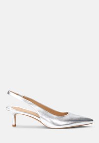 LOLAH II METALLIC LEATHER SLINGBACK PUMP - Classic heels - polished silver