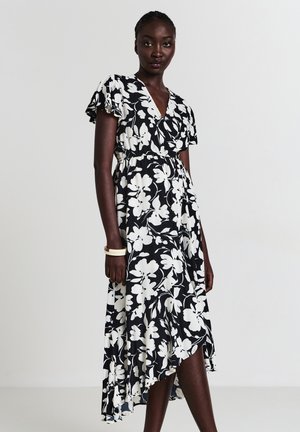 INCROCIATO FANTASIA FLOREALE BICOLORE - Day dress - var ultrablack