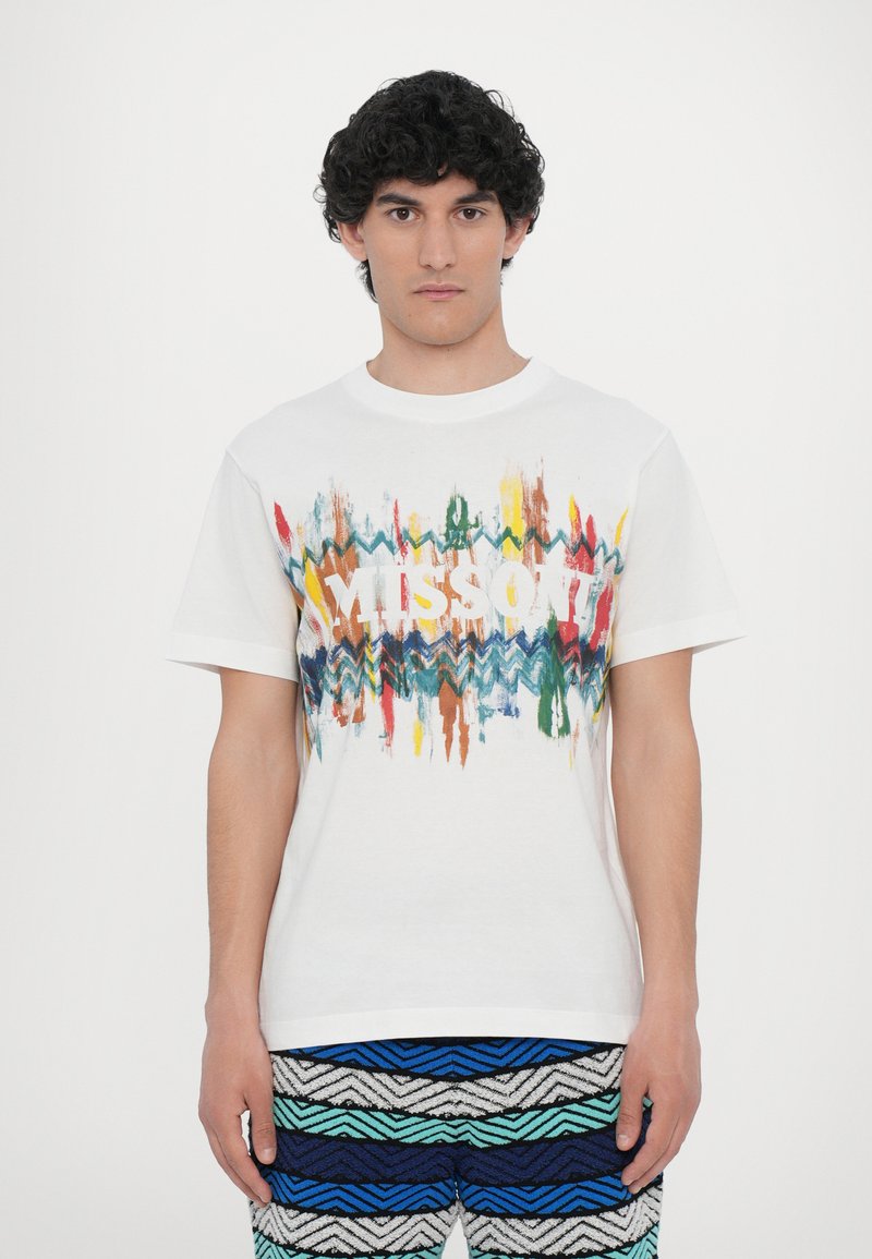 Missoni - SHORT SLEEVE  - T-shirts med print - white base, Forstørre