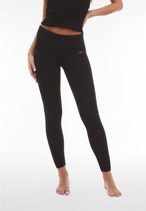 Leggings - jeans nero-cuciture in tono