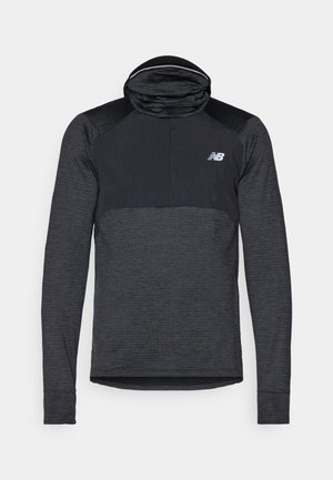 New Balance GRID BALACLAVA HOODIE - Langarmshirt - black