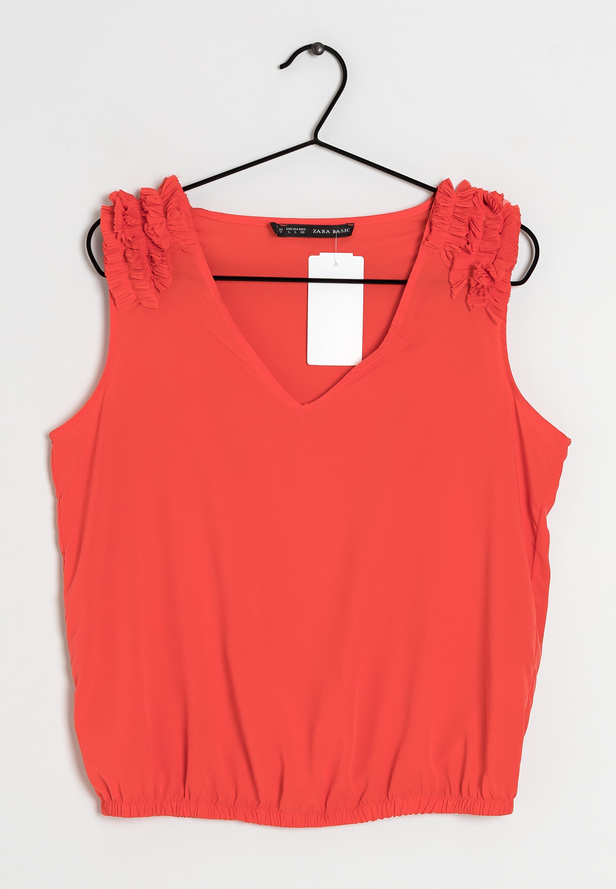 Blouse Top Rouge Zara Blouse à Manches Longues Zara De La Taille M