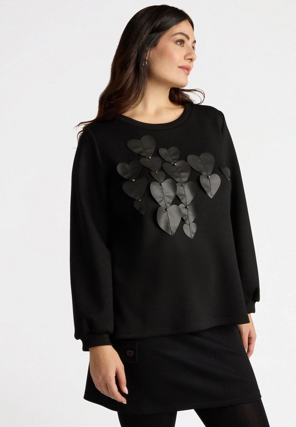 APPLICAZIONI DAVANTI - Sweatshirt - nero