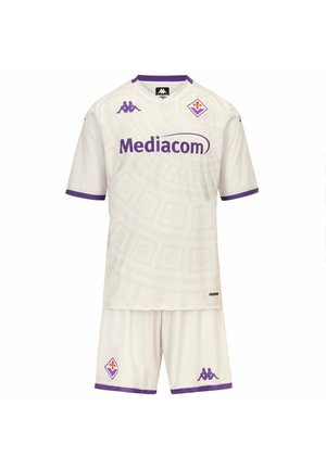 Kappa KAPPA - ENSEMBLE T-SHIRT ET SHORT MODEL: KOMBAT KIT 2026 AWAY FIORENTINA. - Pantalon de survêtement - blanc whisper - violet tillandsia