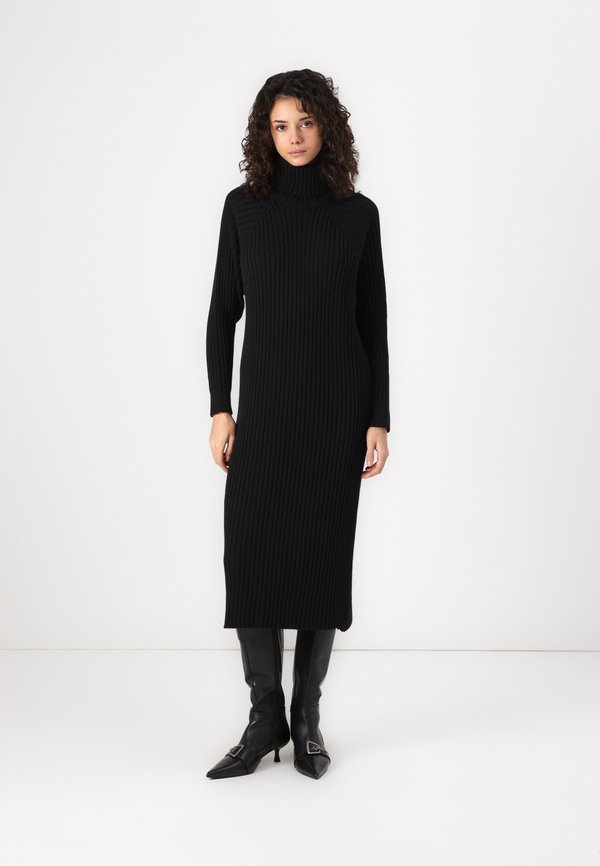 YASMAVI MIDI ROLL NECK DRESS - Strickkleid