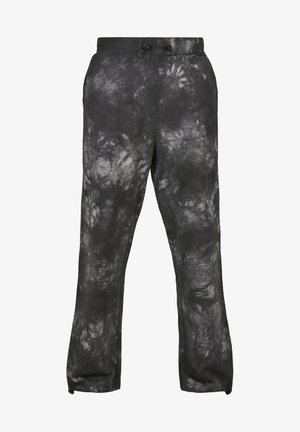 Mustad lõdvad dressipüksid, millel on erinevates hallides toonides tie-dye muster. Omavad elastset vöökohta ja küljetaskuid.