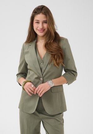 Cream, CRGIA 3/4 SLEEVE BLAZER - Blazer - mulled basil
