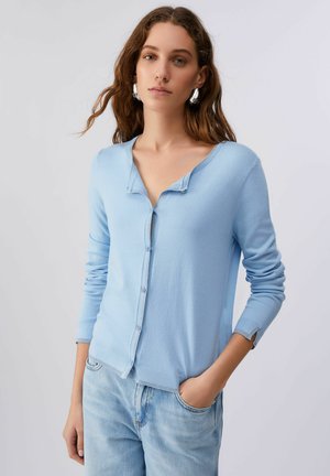 WITH SLITS - Cardigan - light blue
