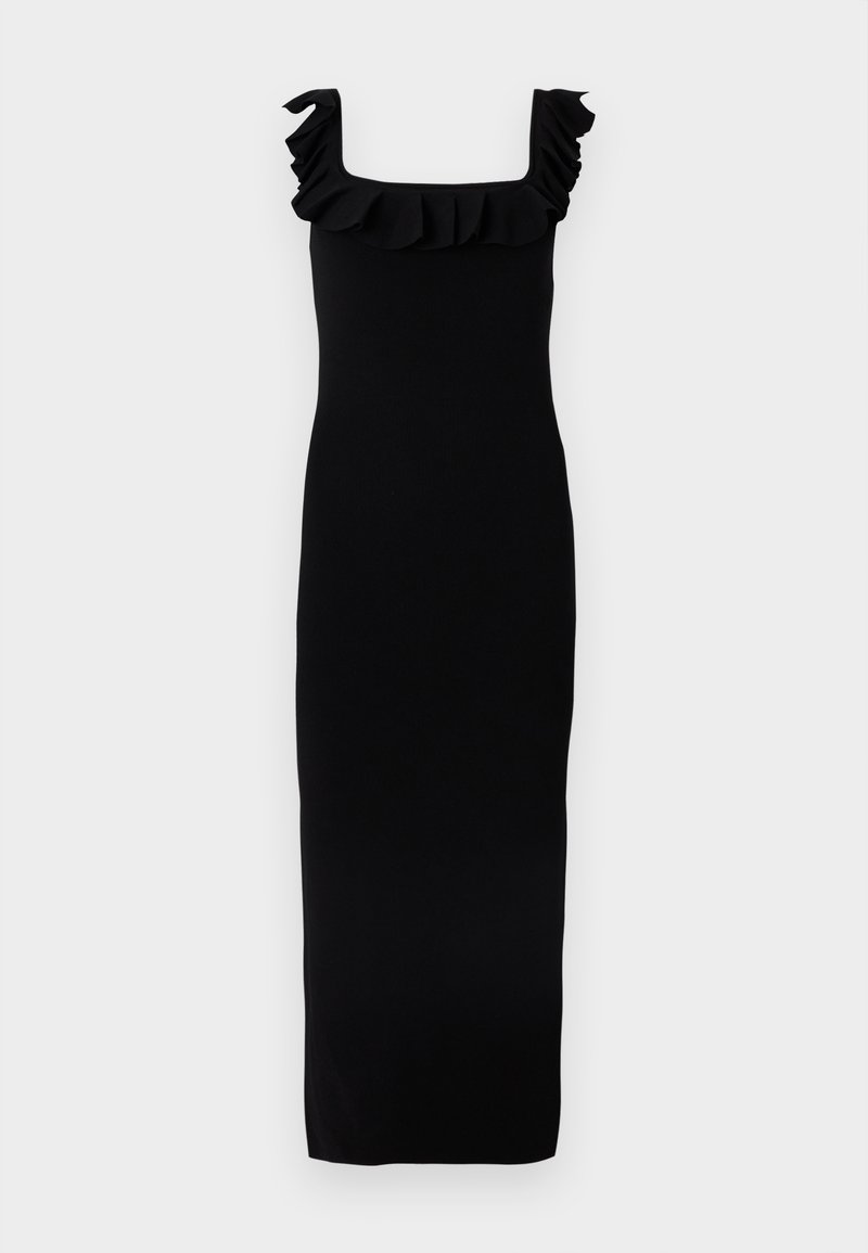 MICHAEL Michael Kors RUFFLE MIDI DRESS - Vestido de dia - black/preto ...