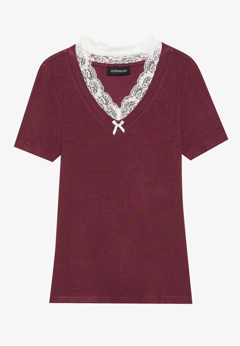 Even&Odd T-shirt basic bordeauxrood
