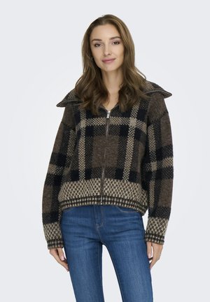 ONLY, ONLMAROON LS ZIP COLLAR CARDIGAN KNT - Cardigan - black