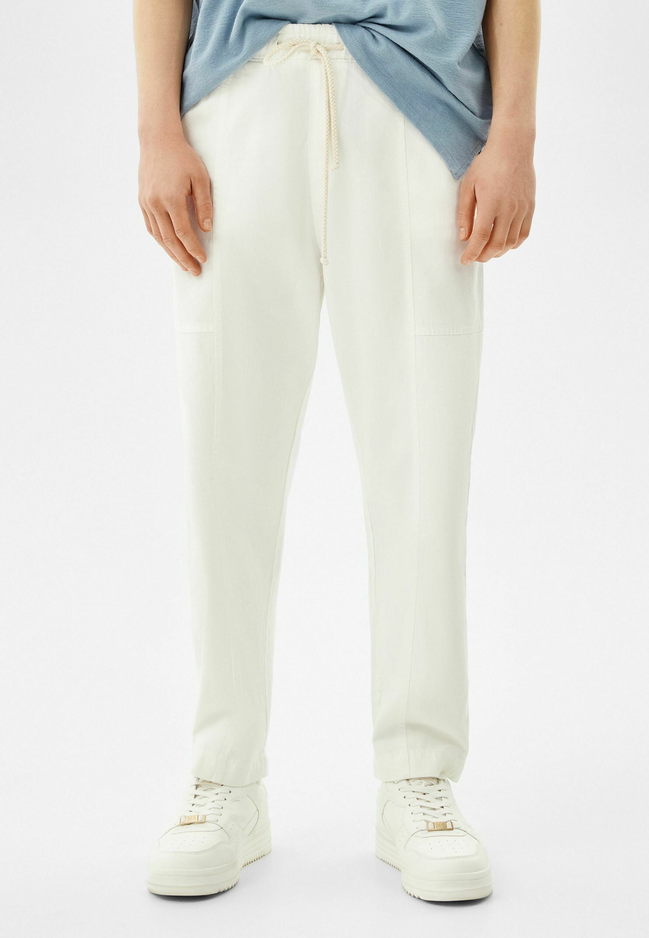 Bershka RUSTIC - Pantaloni sportivi - white/bianco - Zalando.it