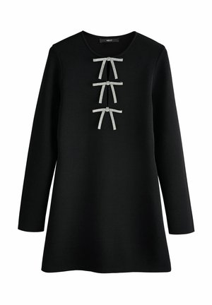 TALL FIT - BOW MINI  - Svetríkové šaty - black