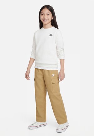 Nike Sportswear CLUB UNISEX - Παντελόνι cargo - beige/white