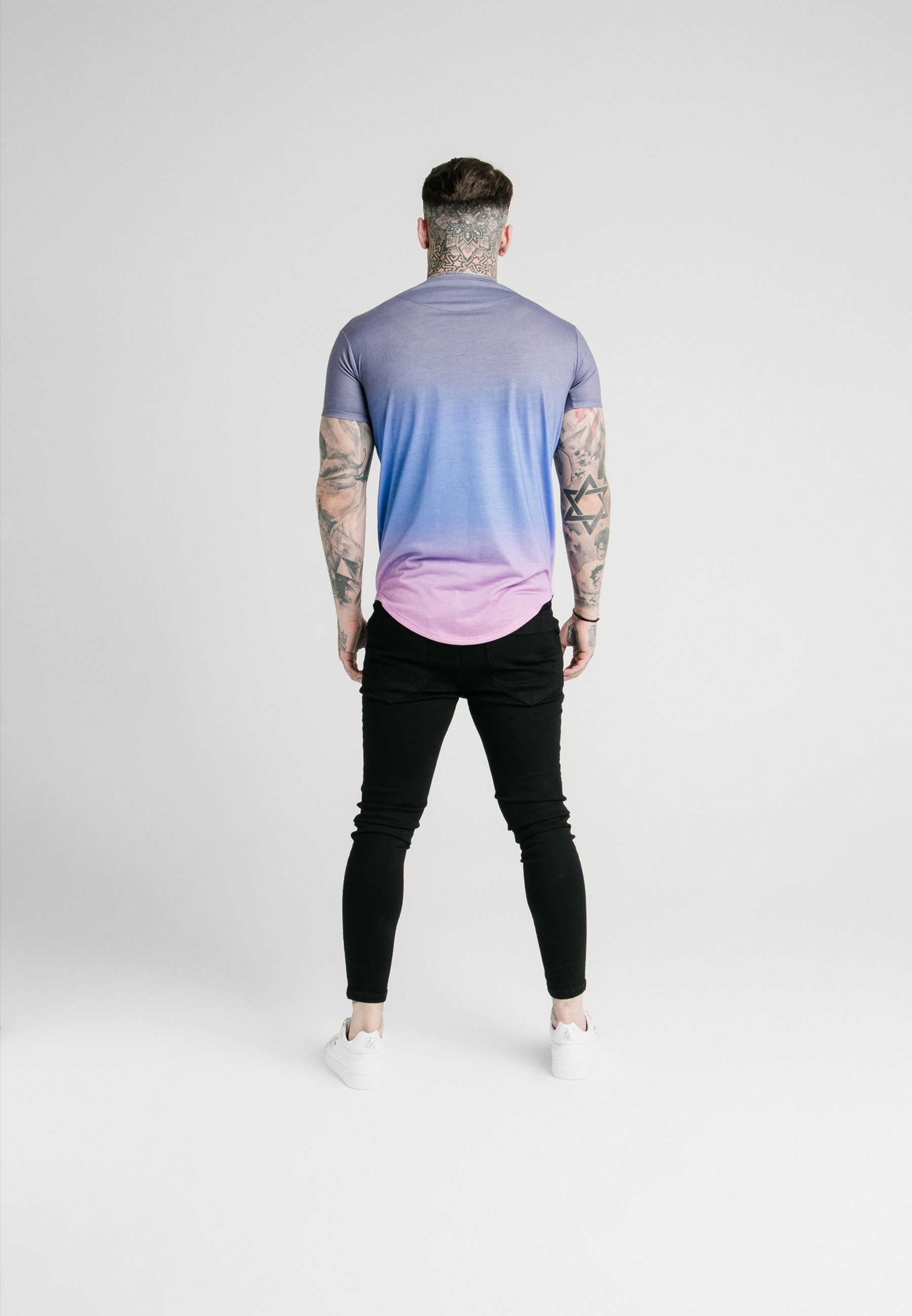 SIKSILK CURVED HEM FADE TEE T shirts med print tri neon SIKSILK CURVED HEM FADE TEE - T-shirts med print - tri neon