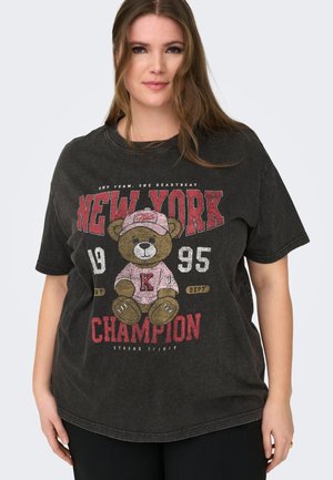 CARTICO LIFE O-NECK TEE  - Μπλουζάκι με στάμπα - black print teddy newyork