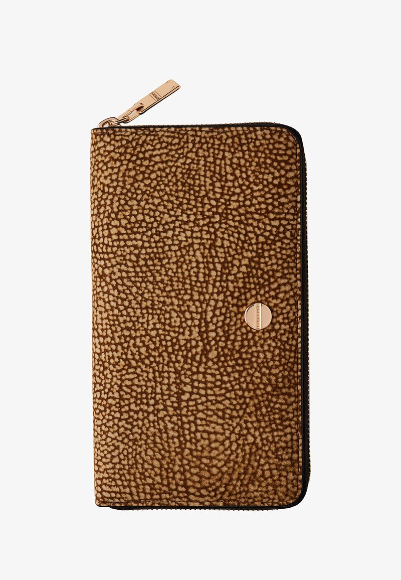 Borbonese LARGE - ZIP AROUND - Geldbörse - op natural black