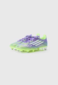 adidas Performance F50 LEAGUE UNISEX - Fotbollsskor till hårt underlag - purple rush/white/lucid lemon