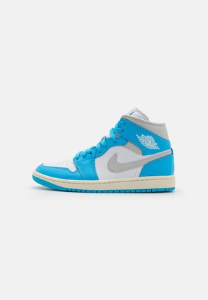 AIR JORDAN 1 MID - Aukšto profilio sportbačiai - dark powder blue/neutral grey/white/sail