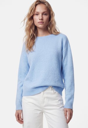 Pieces, PCSALLY LS O-NECK KNIT NOOS BC - Pullover - cashmere blue melange