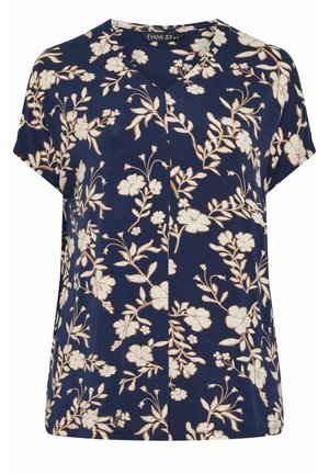Evans, PLUS SIZE CASUAL TOPS. - Printtipaita - navy