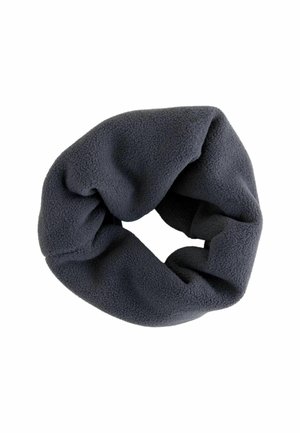 Bandeau en polaire gris foncé, design en boucle. Texture douce avec une finition lisse et sans motifs ni détails matériels visibles.