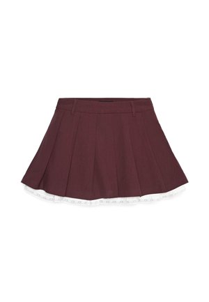 Calliope, PANTALONE TINTA UNITA - Pleated skirt - prugna
