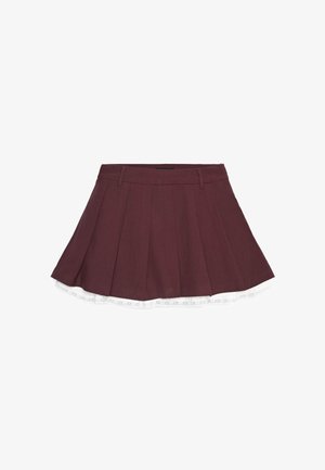 Calliope, PANTALONE TINTA UNITA - Pleated skirt - prugna