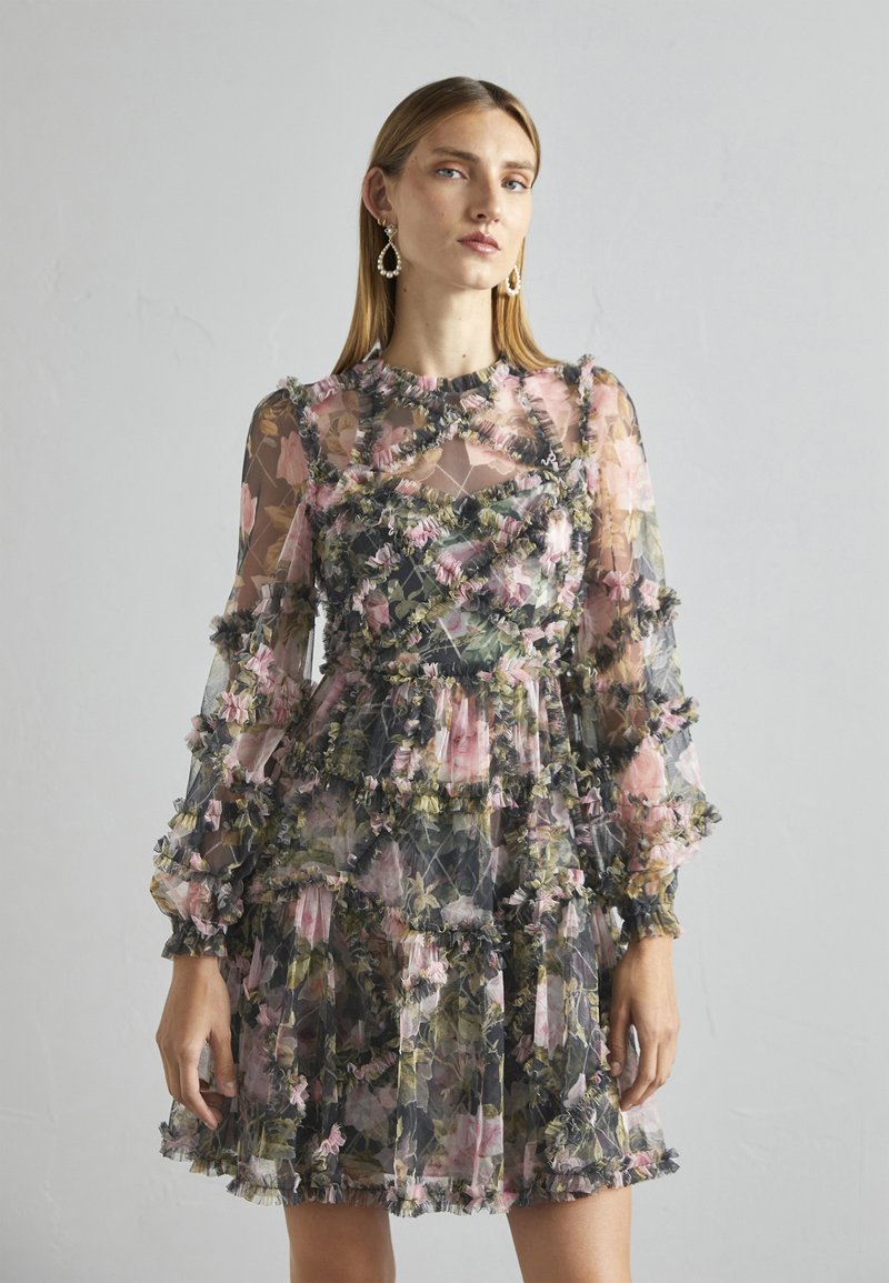 Needle & Thread ENGLISH ROSE DIAMOND RUFFLE MINI DRESS Robe de soirée