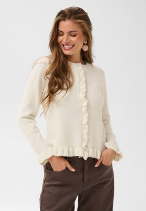 Cream, CRJOLLY KNIT CARDIGAN - Gilet - whisper white