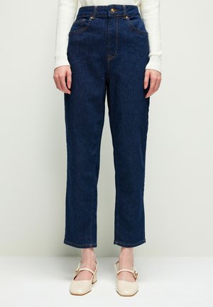 HIGH WAIST  - Jeans Straight Leg - navy blue