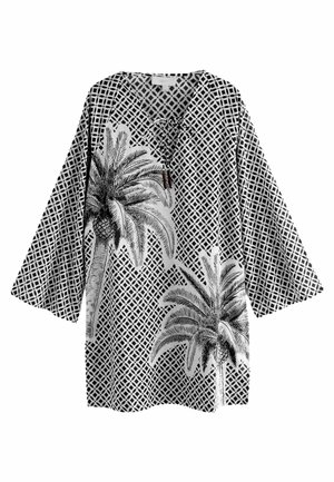 PETITE - Nappali ruha - black white palm