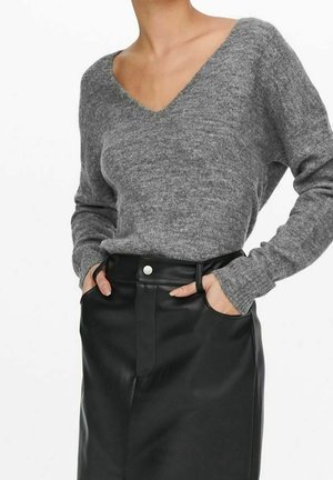 Jumper - mottled dark grey