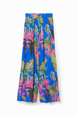 Desigual SWIM PANT TROPICAL PARTY - Stoffhose - royal/multicorored