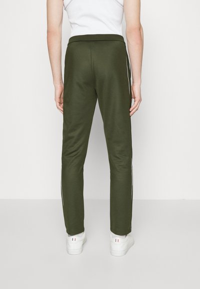 Ron Dorff TRACK PANTS WHITE PIPING - Teplákové kalhoty - dark oliver green