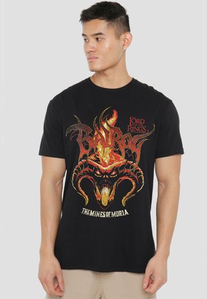 Warner Brothers, LORD OF THE RINGS MORIA BALROG FLAMES - Print T-shirt - black