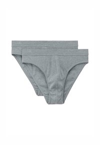 hessnatur SLIP CUT 2ER-PACK PURE NATURE  - Slip - grau