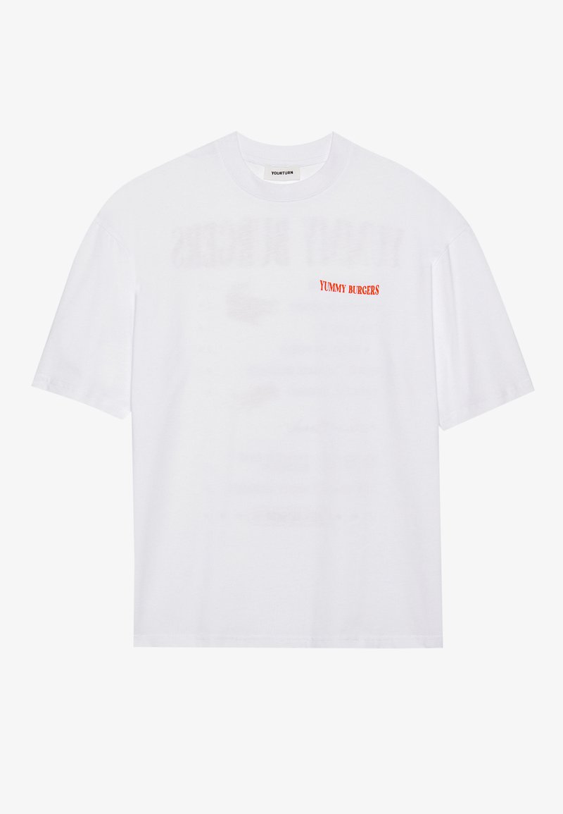 YOURTURN T-shirt print wit YOURTURN T-shirt print wit