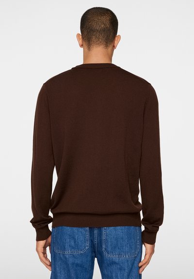 J.LINDEBERG KEANE CREW NECK - Stickad tröja - bitter chocolate