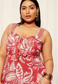 Curves Like These TWIST FRONT SUMMER- REGULAR FIT - Maxi šaty - red