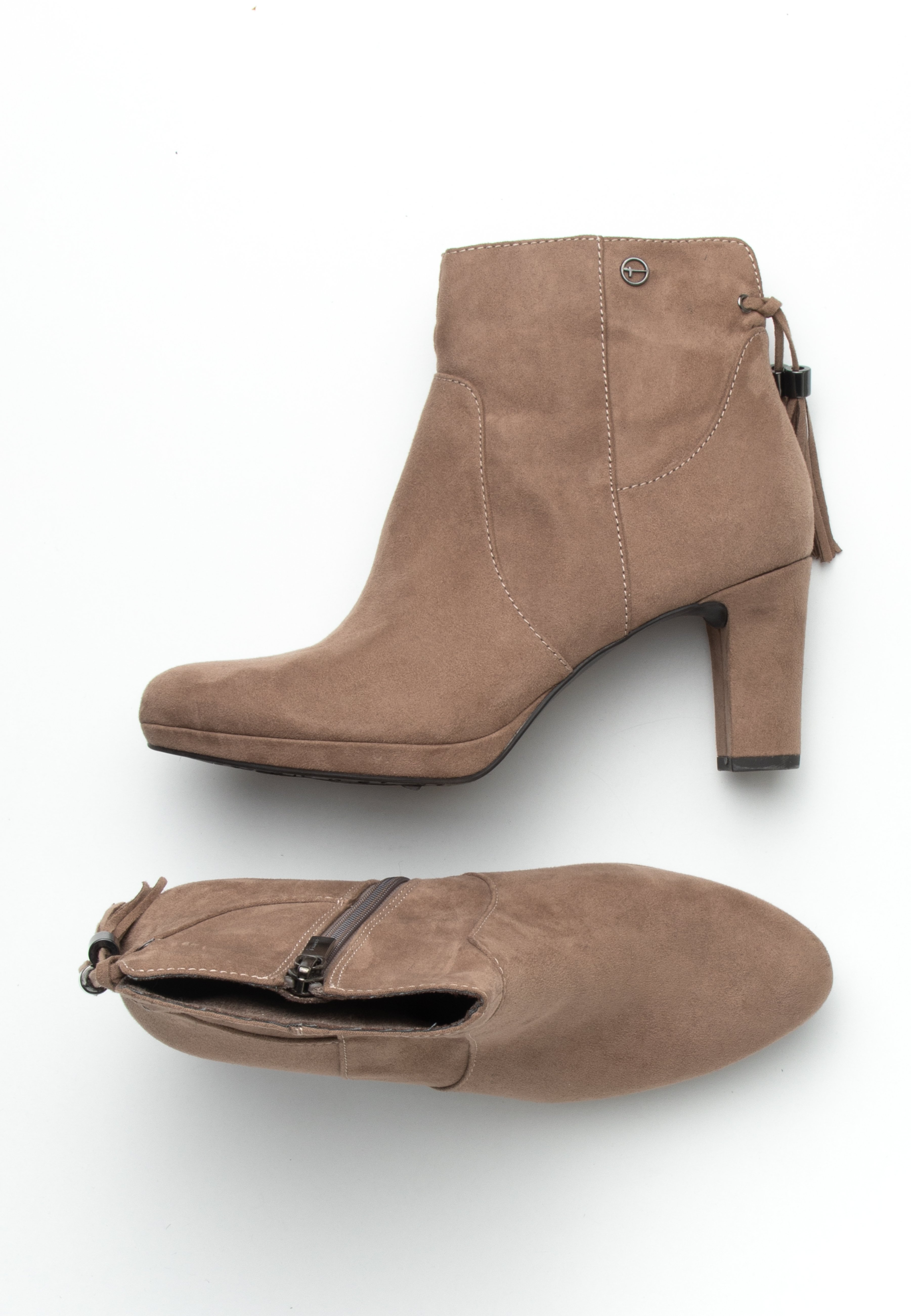 Tamaris Enkellaarsjes met plateauzool - beige/Beige - Zalando.nl