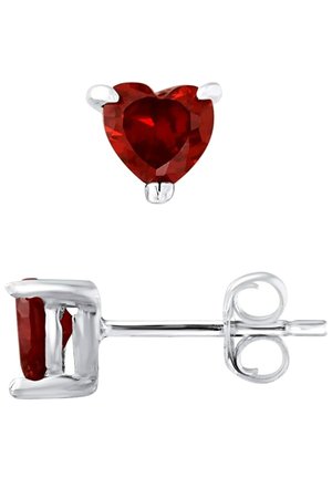 PASSION EARRINGS CRYSTAL JEWELLERY FINE SILVER 925/1000 - Earrings - rouge
