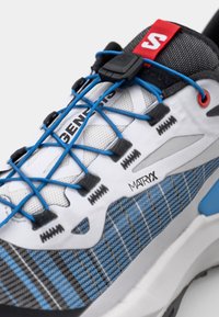 Salomon GENESIS - Trail running shoes - black/white/transcend blue