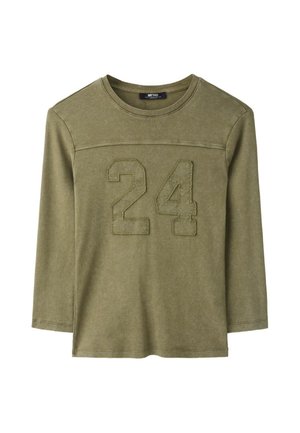 Stradivarius, PLACEMENT EMBROIDERY T-SHIRT - T-shirt à manches longues - khaki