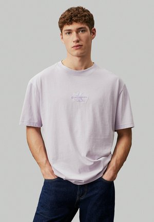 Calvin Klein Jeans WASHED MONOLOGO - T-shirt basic - pastel lilac