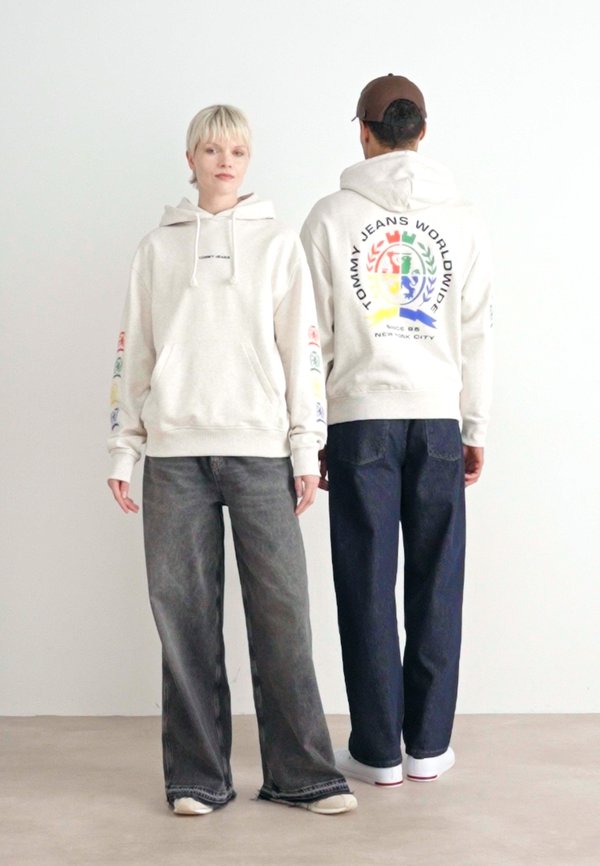 VARSITY CREST HOOD UNISEX - Hoodie - oat marl heather4