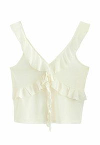 RUFFLE REGULAR FIT - Débardeur - ecru