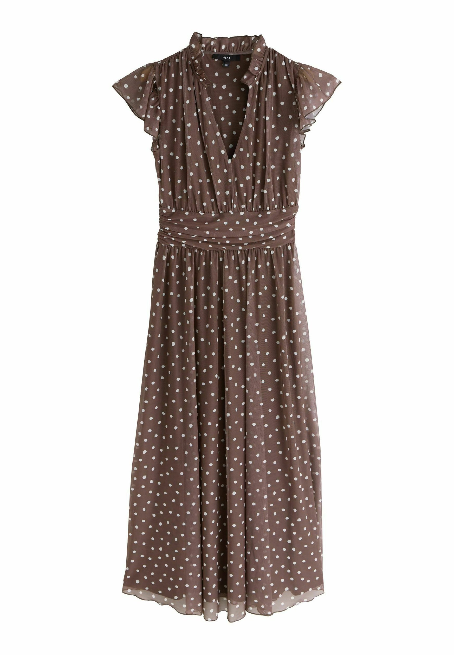 Next Maxi dress - chocolate brown spot/brown - Zalando