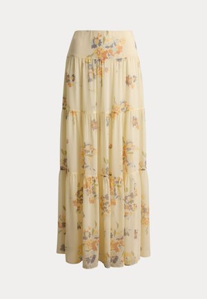 Lauren Ralph Lauren, FLORAL GEORGETTE TIERED MAXISKIRT - Maxirok - cream/multi-colored